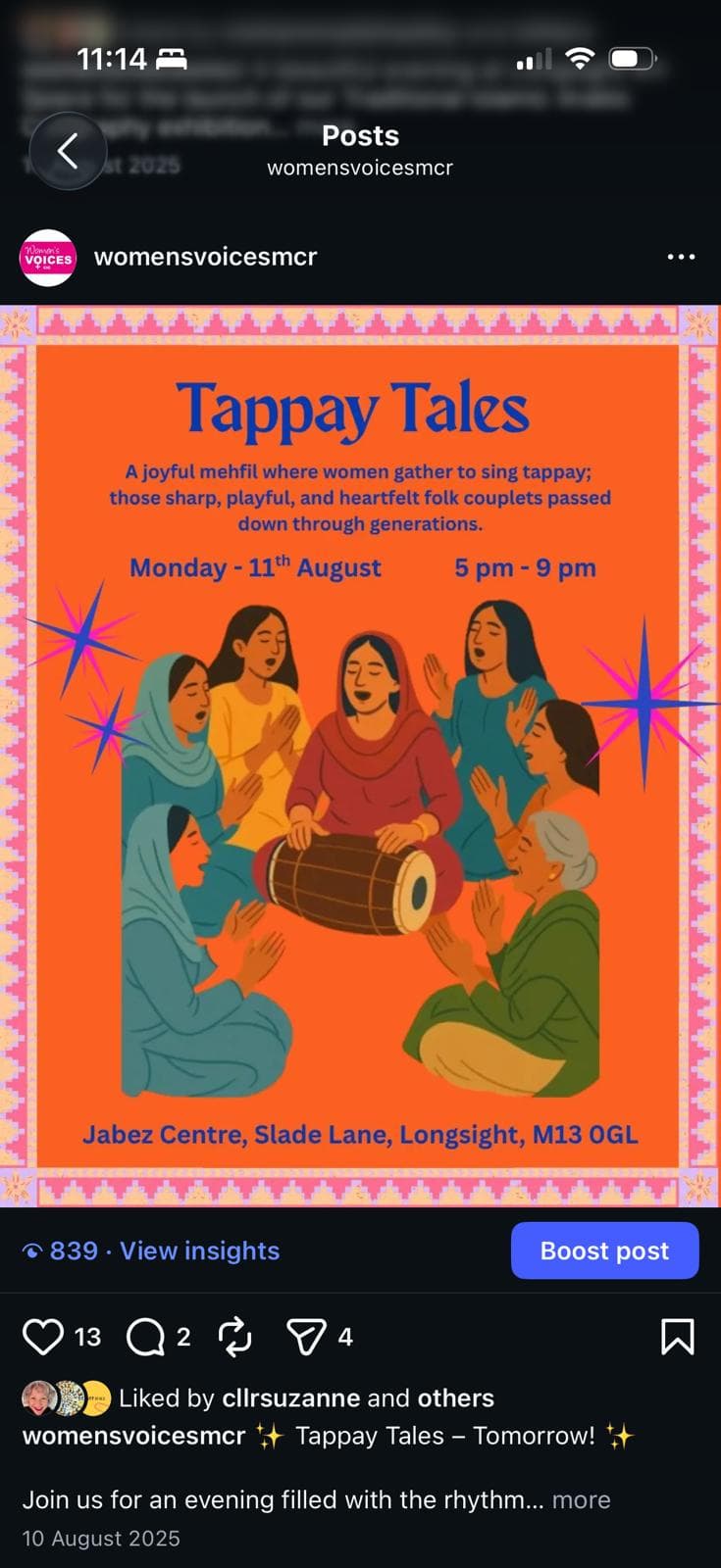 Women’s Voices event poster 2